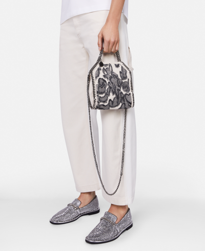 Stella Mccartney Falabella Moth Print Mini Tote Bag In Neutral