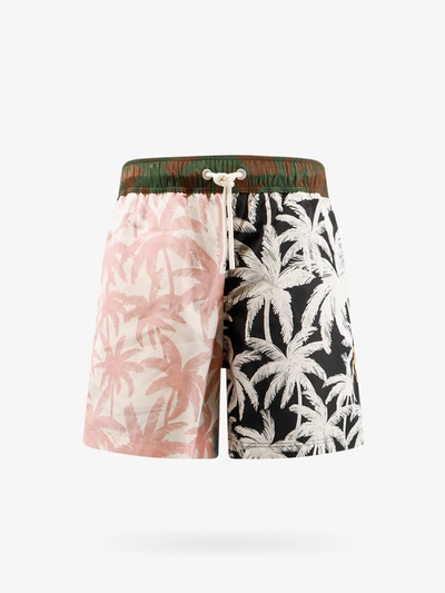 Palm Angels Patchwork-print Swimming Shorts In Multicolour