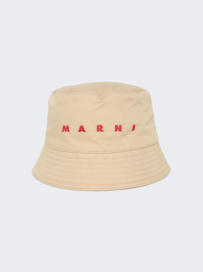 Marni Logo-embroidered Cotton Bucket Hat