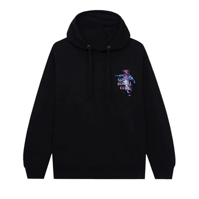 Pre-owned Anti Social Social Club X Fragment Bolt Hoodie 'black/blue'