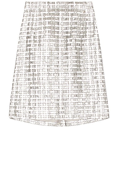 Pre-owned Chanel Metallic Sequin Skirt In Silver