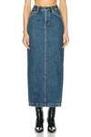 Wardrobe.nyc Indigo Column Denim Maxi Skirt In Blue