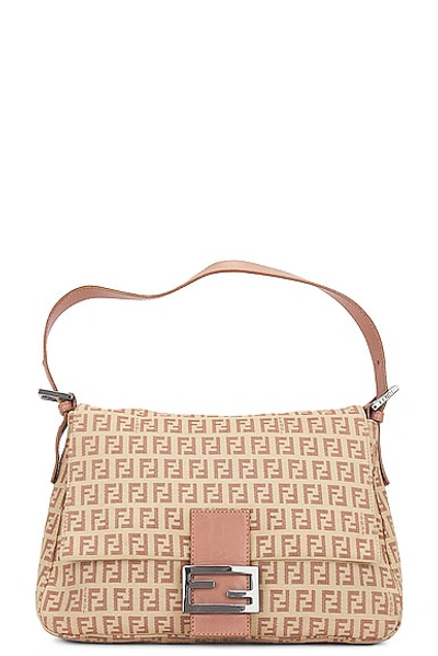 Fendi Zucchino Mama Baguette Shoulder Bag In Pink