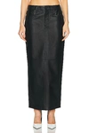 Wardrobe.nyc Leather Maxi Column Skirt In Black