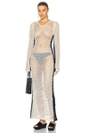 Diotima Mount Crocheted Mesh Cotton-blend Maxi Dress In Beige