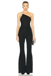 Alexandre Vauthier Viscose Knit Jumpsuit In Black