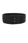 Alaïa Padded Leather Belt In Noir