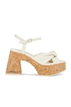 Jimmy Choo Heloise Wedge 95 Platform Sandals In Latte In Latte