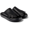 Camperlab Pelotas Flota Toes-shaped Leather Slides In Black