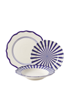 Maison Madison Set-of-twelve Mixed Ceramic Dinner Set In Blue