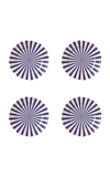 Maison Madison Mafalda Set-of-four Ceramic Dinner Plates In Blue