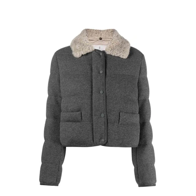 Brunello Cucinelli Down Jacket In Gray