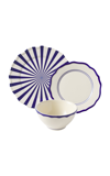 Maison Madison Set-of-twelve Mixed Ceramic Dinner Set In Blue