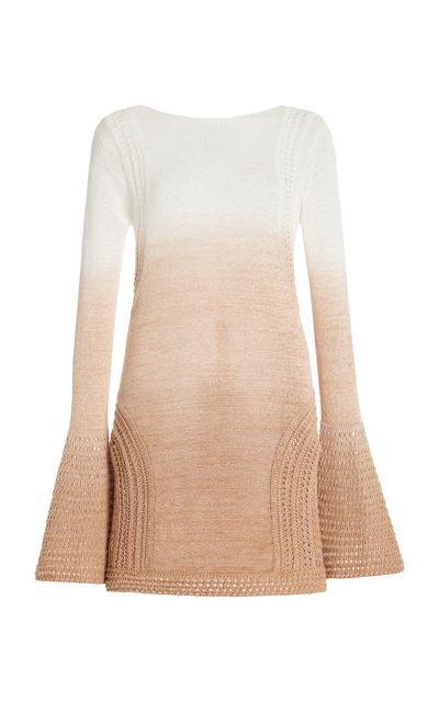 Significant Other Orly Knit Cotton-blend Mini Dress In Neutral