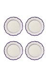 Maison Madison Jane Set-of-four Ceramic Dinner Plates In Blue