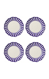 Maison Madison Riviera Set-of-four Ceramic Dinner Plates In Blue