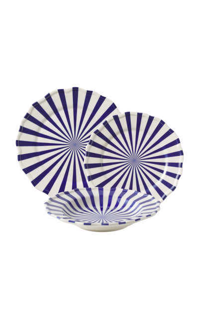 MAISON MADISON MAFALDA SET-OF-FOUR HAND-PAINTED CERAMIC PASTA BOWLS