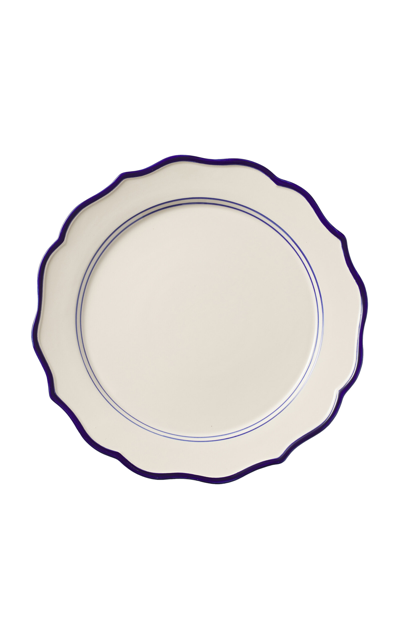 Maison Madison Jane Round Ceramic Platter In Blue