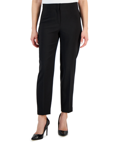 Anne Klein Women's Contour Stretch Slim-fit Ankle Pants In Anne White