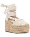 VINCE CAMUTO WOMEN'S TISHEA LACE-UP ESPADRILLE WEDGE SANDALS