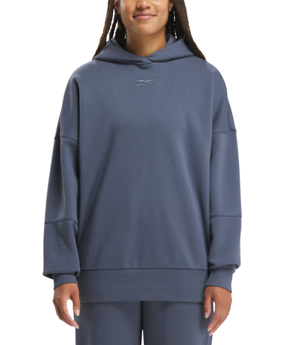 Reebok Women's Lux Oversized Sweatshirt Hoodie, A Macy's Exclusive In East Coast Blue
