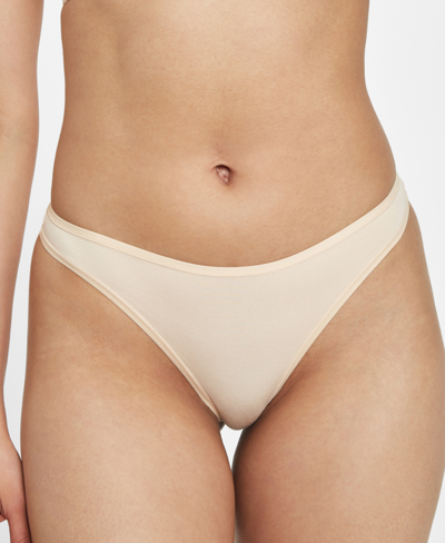 Lively Women's The All-day Thong Underwear In Toasted Almond
