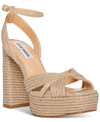 Steve Madden Laurel Platform Sandal In Gold Glitter Metallic