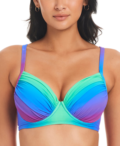 Bleu By Rod Beattie Women's Heat Of The Moment Underwire Bikini Top In Multi