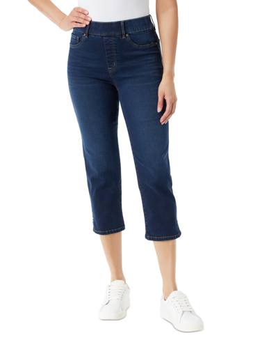 Gloria Vanderbilt Women's Shape Effect Pull-on Capri Jeans In Hewlett Wash