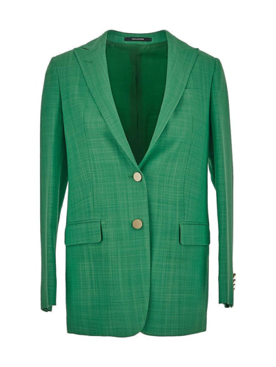 Tagliatore Bertha Single-breasted Jacket In Green