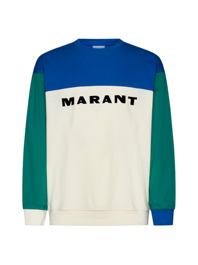 Isabel Marant Blue Aftone Sweatshirt In 60ed Emerald