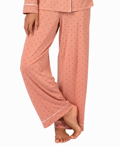 Lively Women's The All-day Lounge Print Pants In Pepper Dot,shell Pink