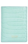 TOM FORD T-LINE CROC EMBOSSED LEATHER BIFOLD CARD CASE