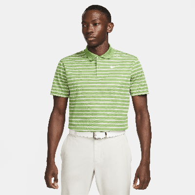 Nike Men's Dri-fit Victory Striped Golf Polo In Green