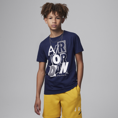 Jordan Air  3 Big Kids Graphic T-shirt In Blue