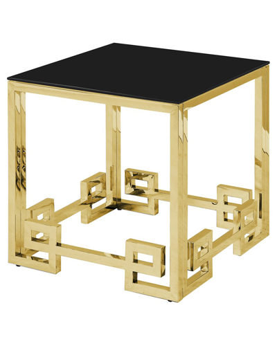 Sagebrook Home Stainless Steel End Table In Gold