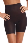 Commando Featherlight Control Long High Waist Shaping Shorts In Black