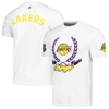 FISLL UNISEX FISLL WHITE LOS ANGELES LAKERS HERITAGE CREST T-SHIRT