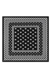 Dolce & Gabbana Logo-print Silk Scarf In Blackprint