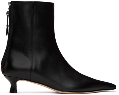 Aeyde Elina 55 Leather Ankle Boots In Black