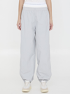 Alexander Wang Track Pant With Pre-styled Logo Underwear Waistband In Grey