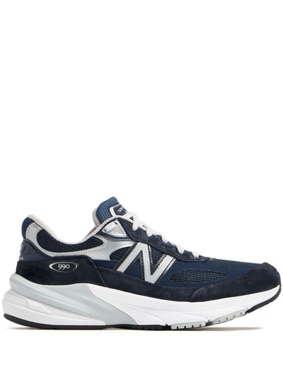 New Balance Blue Made In Usa 990v6 Sneakers In Navy Blue