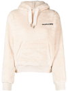 MARANT ETOILE NEUTRAL MAEVA LOGO-EMBROIDERED FLEECE HOODIE