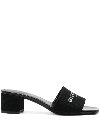 Givenchy 4g Logo Printed Sandals In Black