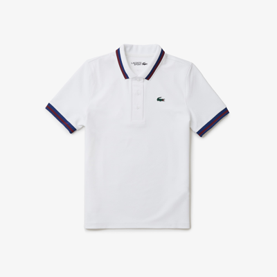 Lacoste Women's Sport Contrast Collar Piqué Polo - 44 In White