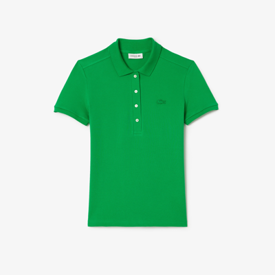 Lacoste Women's L.12.d Slim Fit Stretch Mini Piqué Polo - 48 In Green