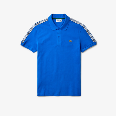 Lacoste Men's Regular Fit Logo Stripe Stretch Cotton Polo - 3xl - 8 In Blue