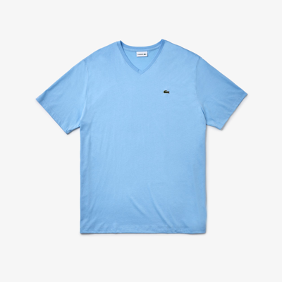 Lacoste Men's Big Fit V-neck Pima T-shirt - 3xl Big In Blue