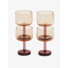 OUR PLACE OUR PLACE PEACH/ROSA PARTY COUPE GLASSES SET OF FOUR