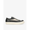 Rick Owens Vintage Sneaks Sneakers In Green Leather In Blk/white